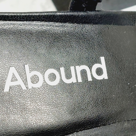 New Abound Austyn Black Block Heel Square Toe Strappy Sandals X384 - Picture 10 of 13